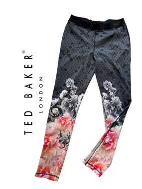 Ted Baker Grey, Black & Pink Floral Leggings